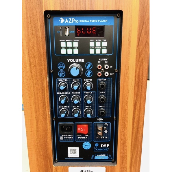 Loa Kéo Azpro Az12A Bass 30 có reverb phiên bản mới nhất 2022-Tặng Kèm 2 micro-Hàng Chính Hãng
