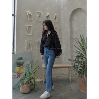 [Mã FATPBAU2 giảm 40K đơn 150K] Áo sơ mi thô thêu chỉ nổi Bazic one