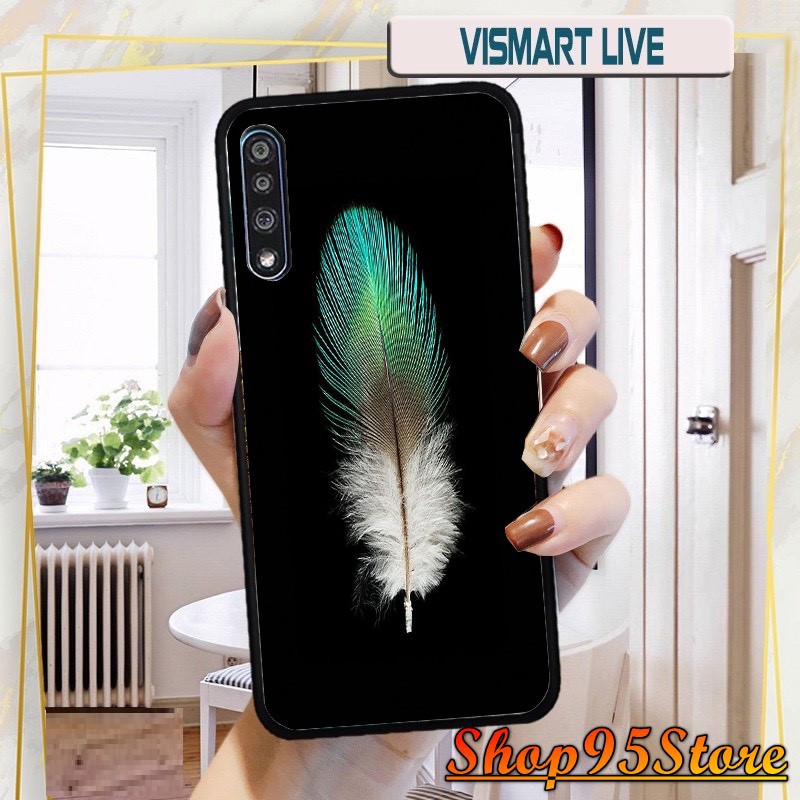 Ốp lưng phủ bóng Vsmart Live / Joy 3 / Active 3 / Joy 1+ / Bee 3 / Star / Joy 2+ họa tiết Lông vũ