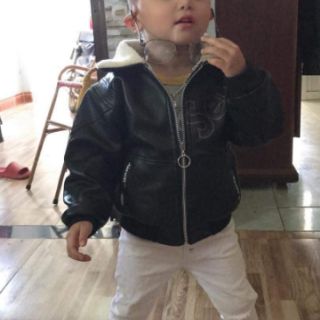 Áo da cổ lông cho bé