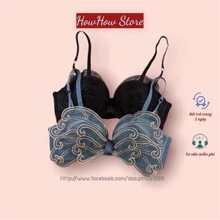 Áo lót nữ, áo bra sexy ren nơ quyến rũ - hhdl02