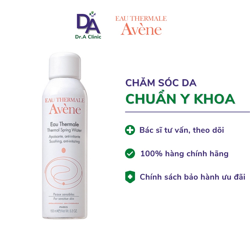 Xịt Khoáng Avene 150ml Làm Dịu Cấp Nước Dưỡng Ẩm cho da khô và nhạy cảm Eau Thermale Spring Water - Dr.A Clinic