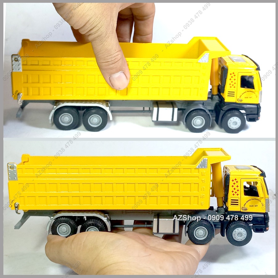 Mô Hình Kim Loại Xe Tải Ben Công Trình Hạng Nặng Tỉ Lệ 1:50 - HOWO