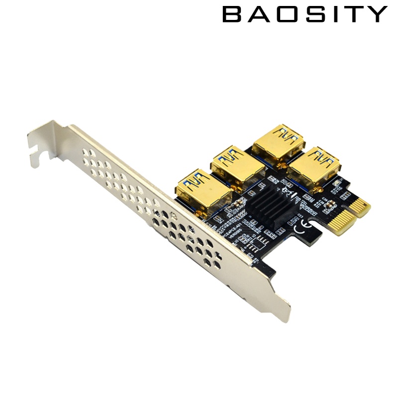 [BAOSITY]  1 to 4 PCI Riser Card PCI-E 1X to External 4 PCI-e Multiplier Adapter