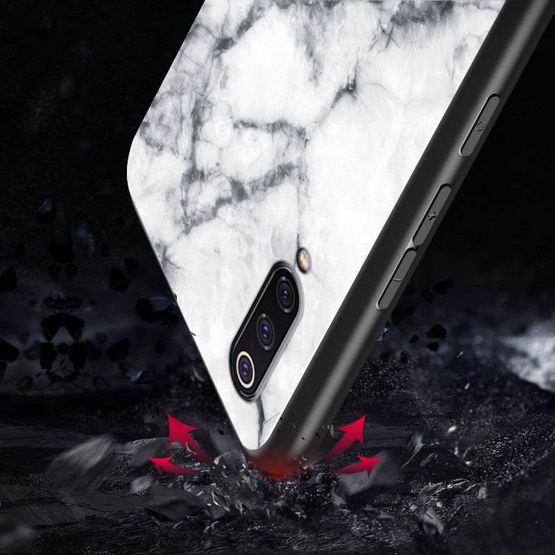 Tempered glass Marble XiaoMi Mi 5X/A1 6X/A2 8 9 SE Lite Play Cover Casing