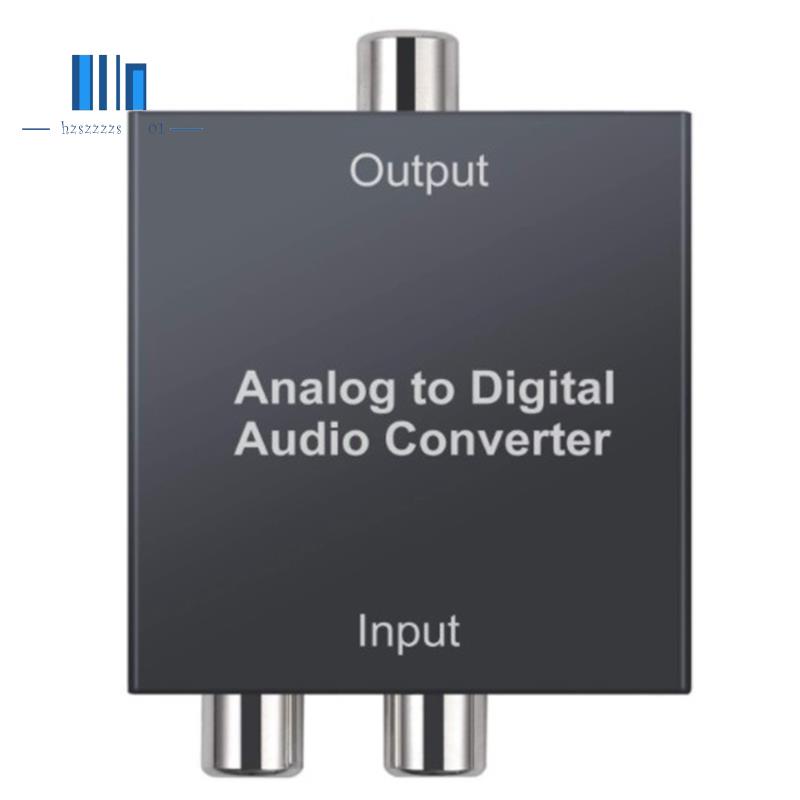 Analog to Digital Audio Converter R/L RCA 3.5mm AUX to Digital Coaxial Toslink Optical Audio Adapter
