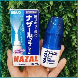 Xịt mũi nazal nhật [Hiệu quả 100%-Hàng Auth]  Xịt thông mũi Nazal 30ml