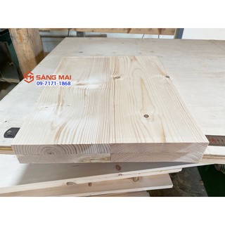 Mua  MS91  Tấm gỗ thông mặt rộng 20cm x dày 3cm x dài 50cm + láng mịn 4 mặt
