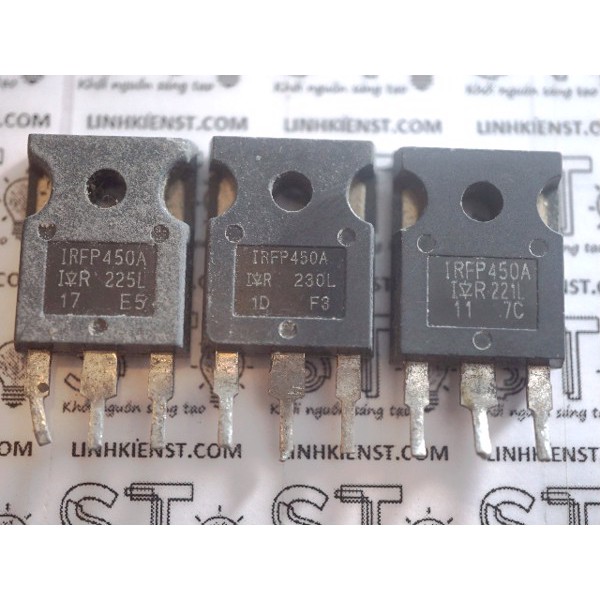 Mosfet kênh N IRFP450 TO-3P tháo máy túi 10 con
