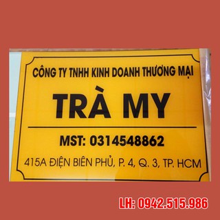BẢNG TÊN CÔNG TY 30X40cm