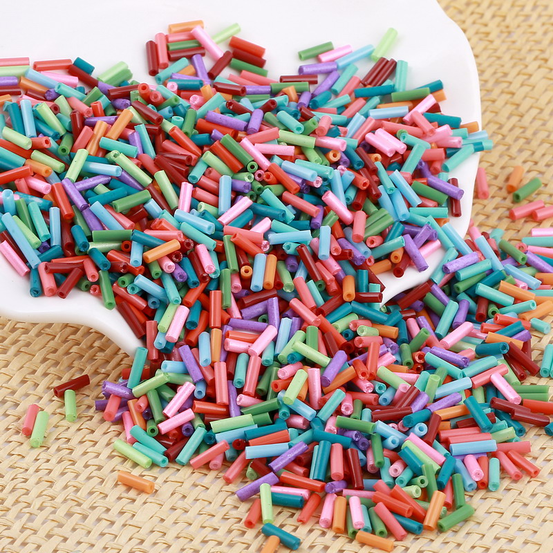 Hạt Kim Sa Màu Trơn 2 * 6mm Dùng Làm Trang Sức diy