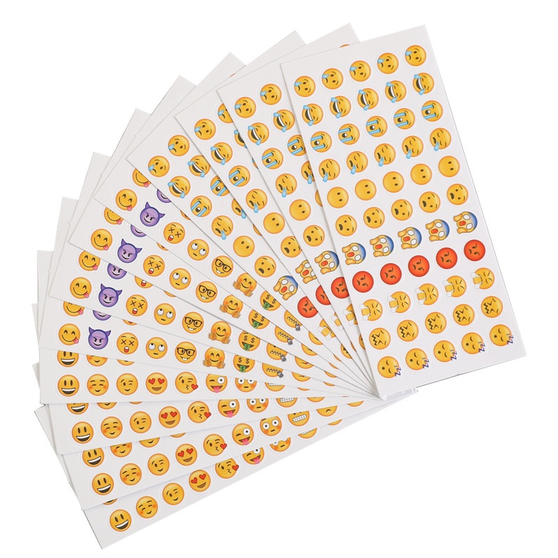 1 Tờ Sticker Dán Hình Emoji Dùng Trang Trí Sổ Tay