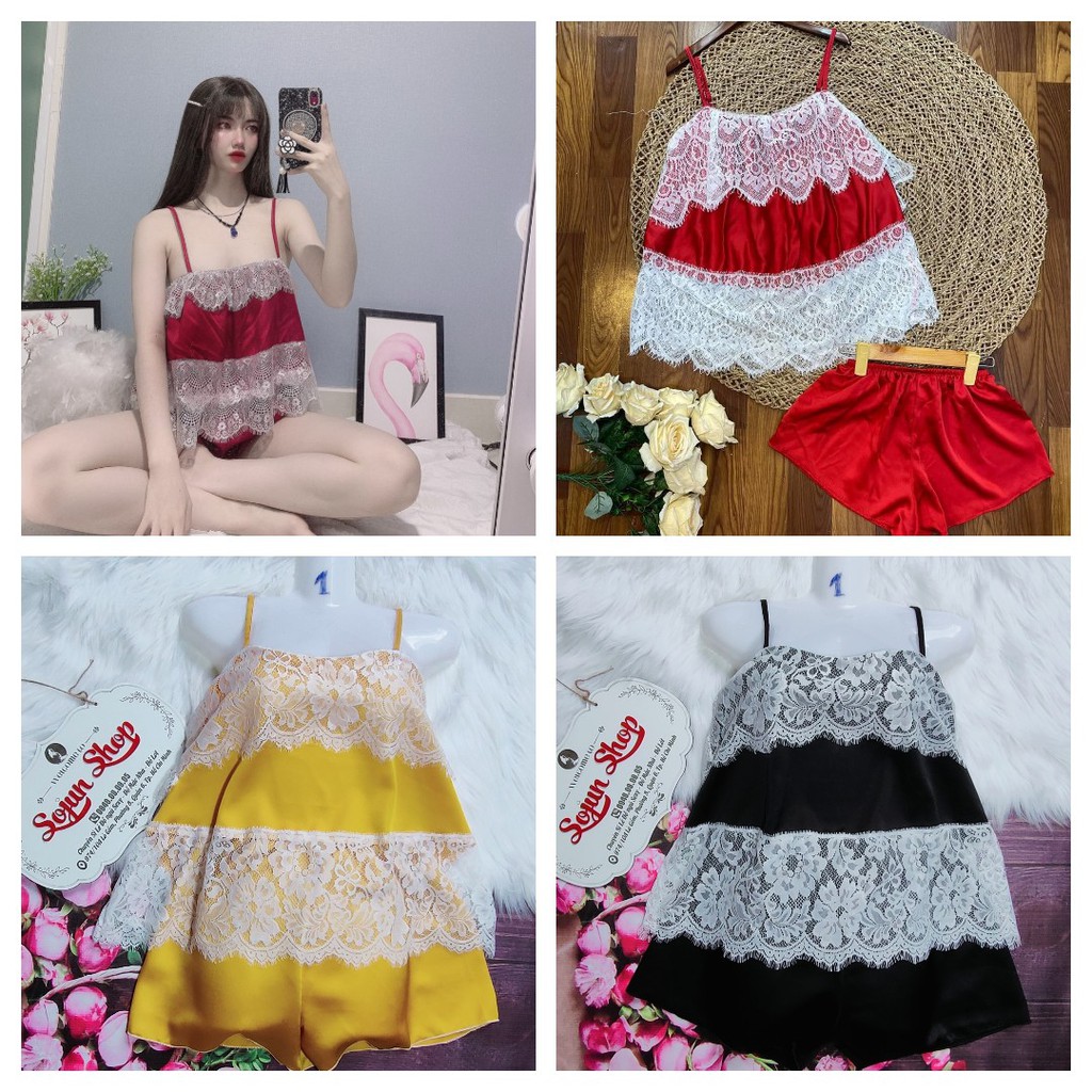 Đồ ngủ nữ ❣️❣️FREE SHIP❣️❣️ Đồ mặc nhà nữ lụa satin Freesize 40-60 kg <SALE 50%> | BigBuy360 - bigbuy360.vn