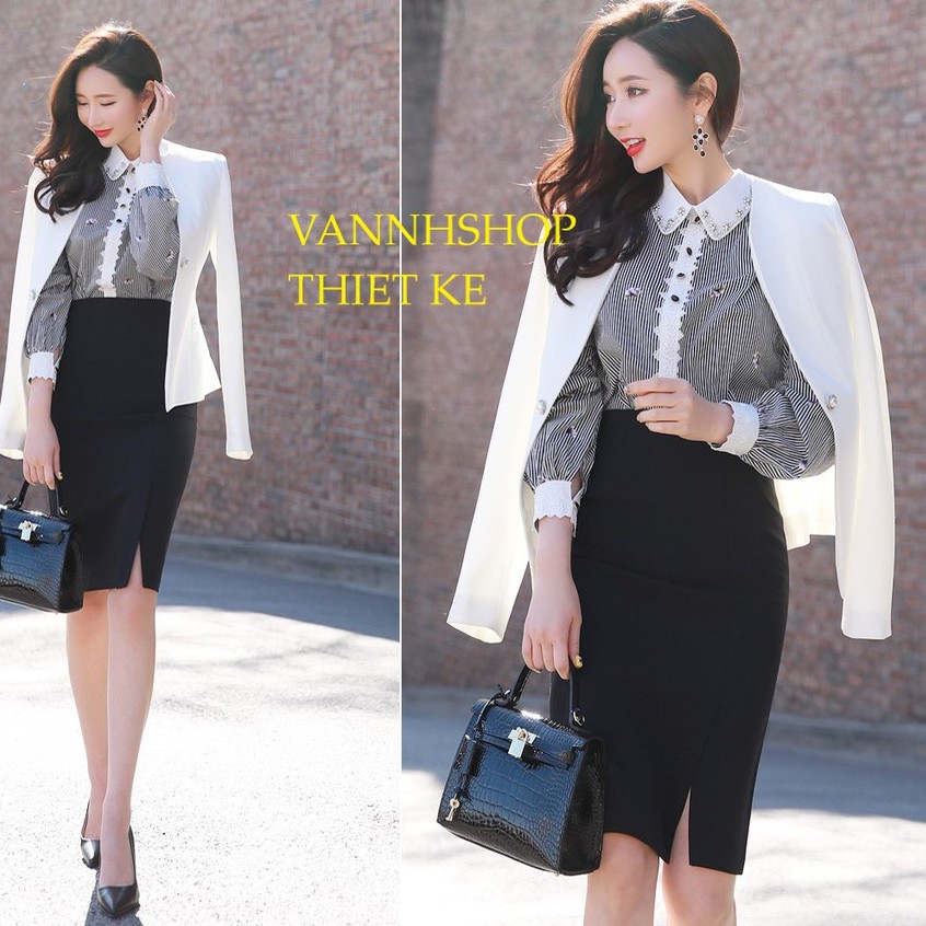 Chân váy bút chì-Hàng thiết kế VannhShop-chân váy công sở MS001 | BigBuy360 - bigbuy360.vn