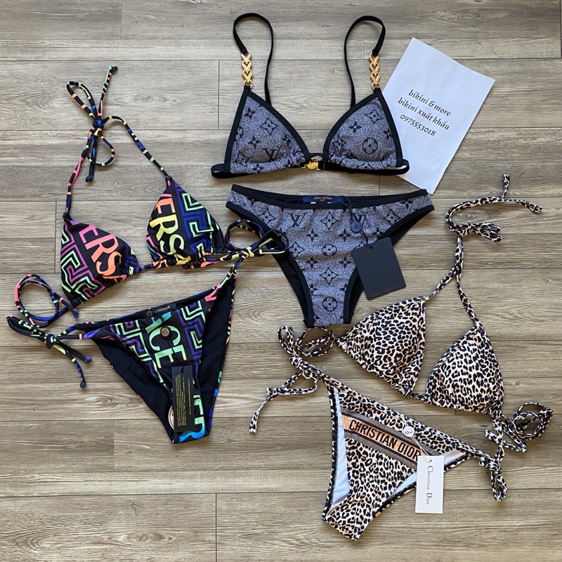 [BKN1277] &lt;BRAND&gt; SET BIKINI VSC MIX MÀU CHỮ DỌC