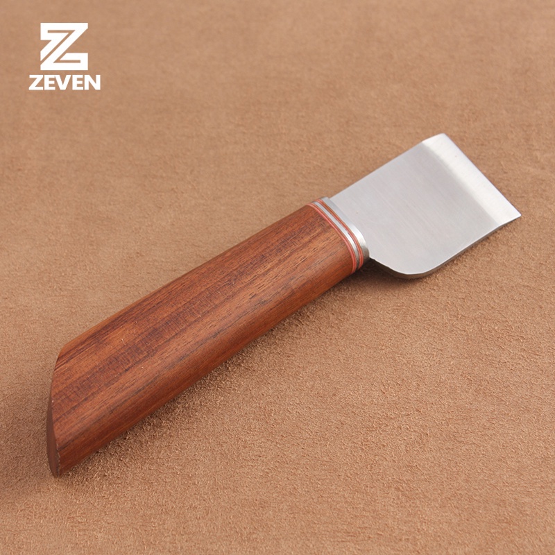 Dao Cắt Đồ Da Ngắn Bằng Tay Cầm Gỗ 160x35mm Phong Cách Nhật Bản