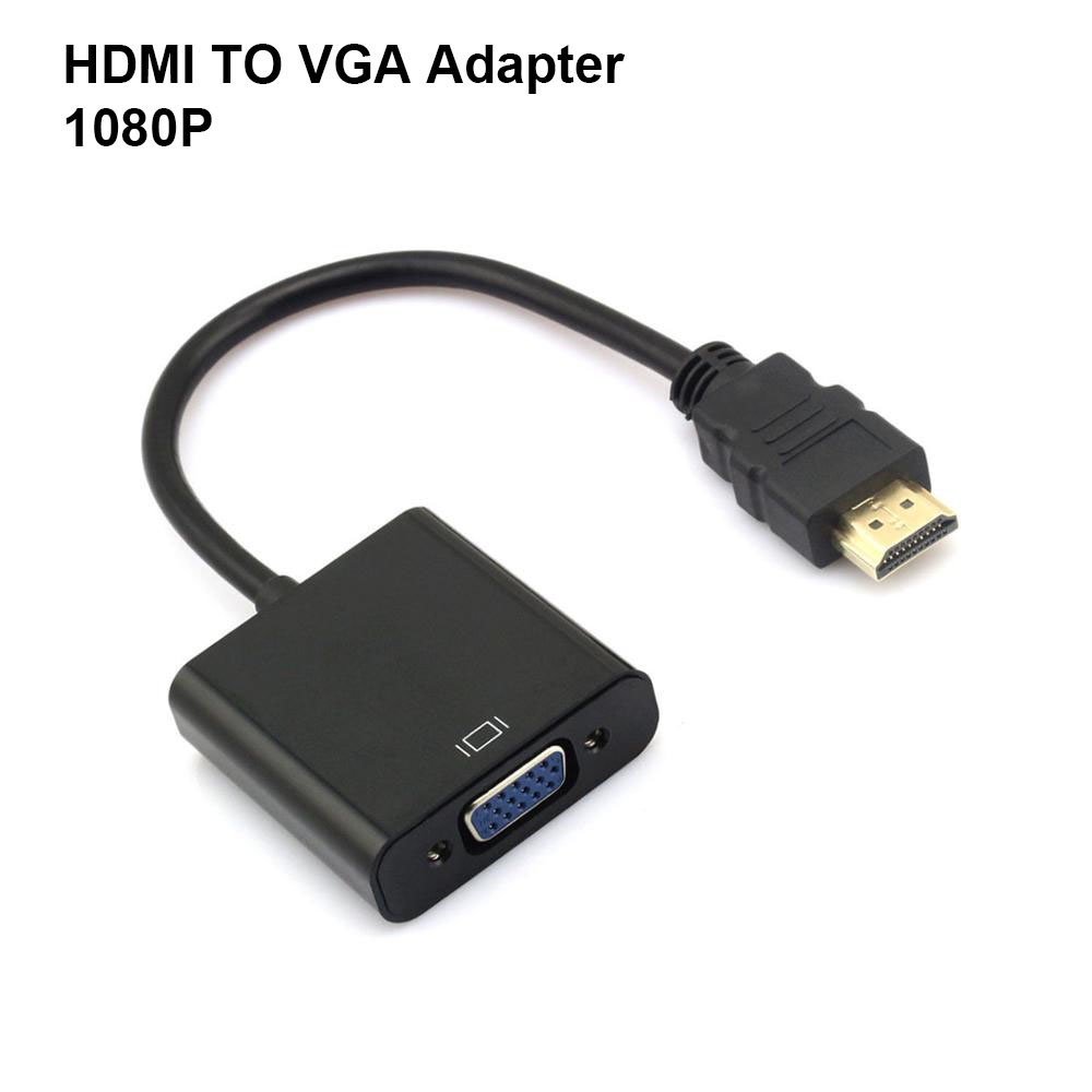 Đầu chuyển đổi HDMI sang VGA 1080P cho PC Laptop Tablet HDTV