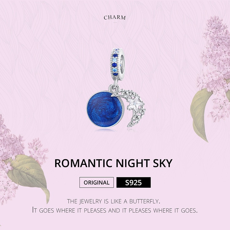 Hạt xỏ vòng đeo tay Bamoer BSC331 bạc 925 phong cách thời trang DIY