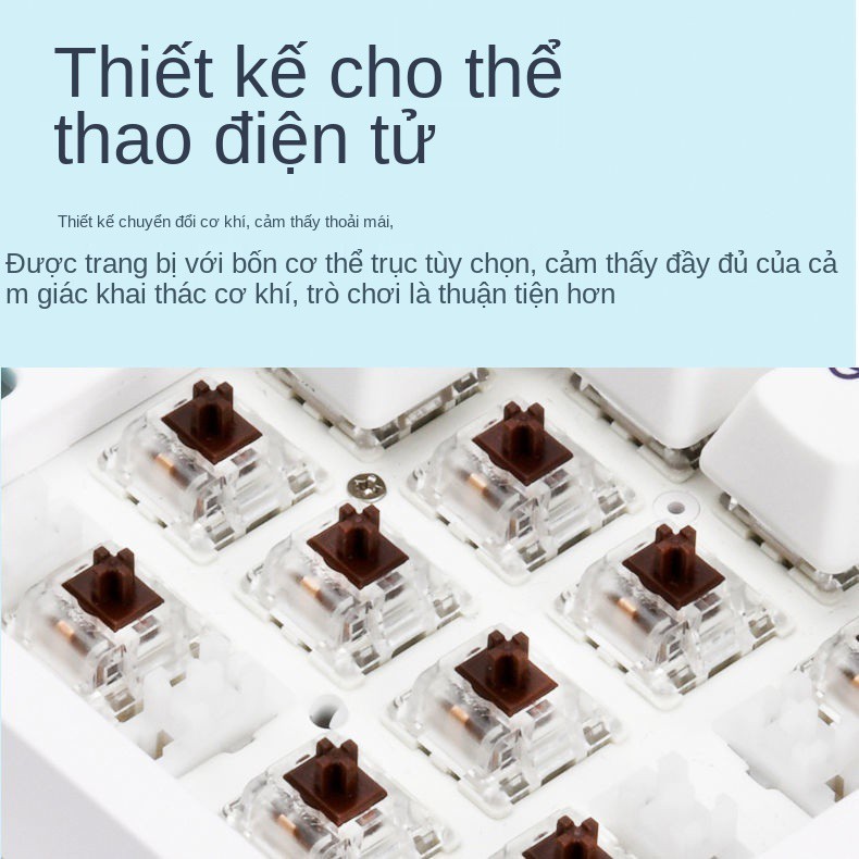 【Tide】 Black Jazz Bàn phím cơ AJAZZ AK515 thăng hoa chơi game có dây Type-C