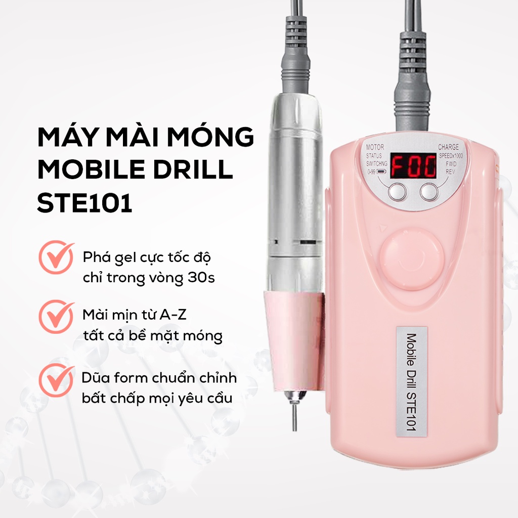 Máy Mài Móng Tích Điện Cầm Tay STE101 YABE Chính hãng Chuyên Dụng Trong Nghành Làm Nail YB001