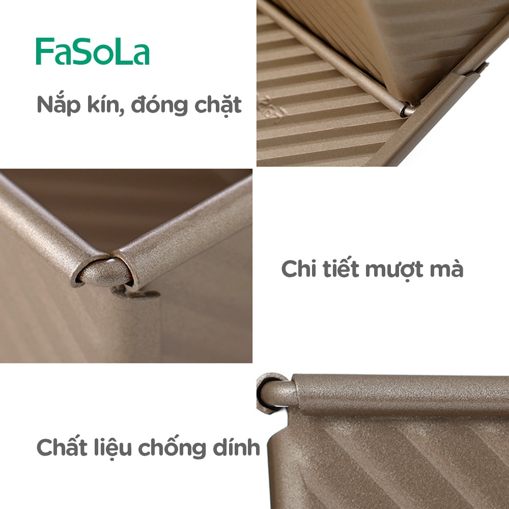 Khuôn nướng bánh mì sandwich có nắp 450g FASOLA FSLDZ-225