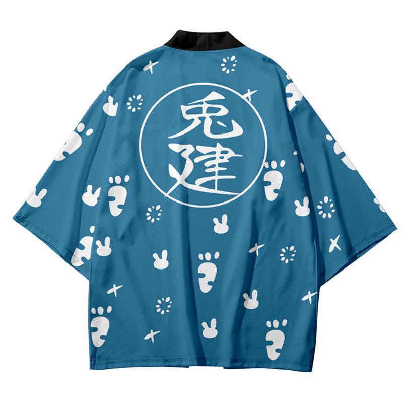 Áo Khoác Cardigan Dáng Rộng In Họa Tiết Hoạt Hình HOLOLIVE Usada Pekora Haori Dùng Hóa Trang