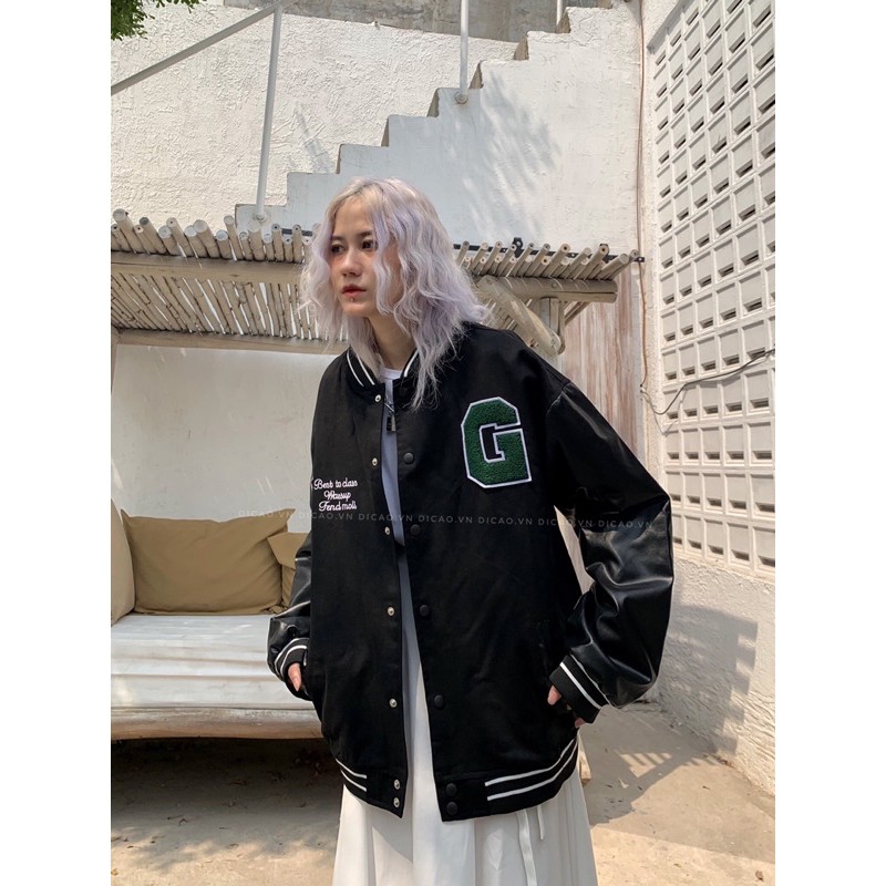 BOMBER THÊU G - TAY DA | BigBuy360 - bigbuy360.vn