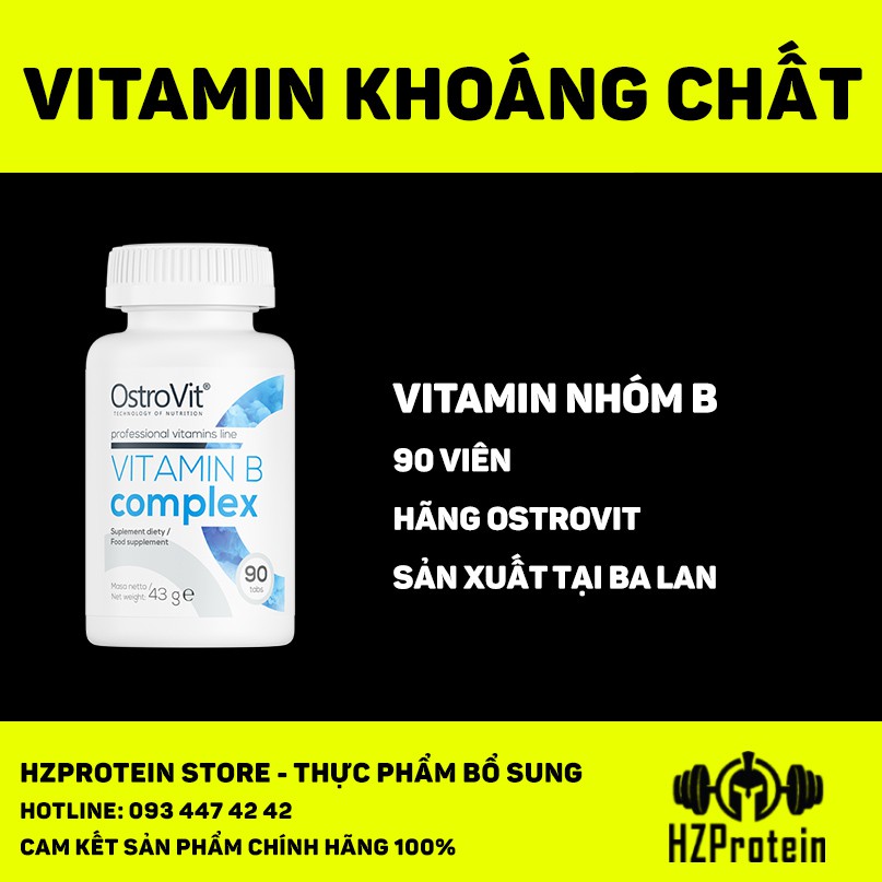 OSTROVIT VITAMIN NHÓM B COMPLEX - BỔ SUNG TĂNG CƯỜNG SỨC KHỎE (90 VIÊN) |  Shopee Việt Nam