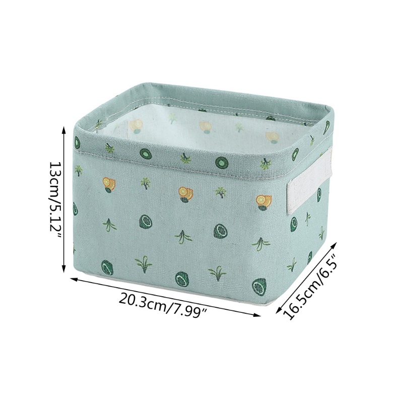 Giỏ Đựng Đồ Bằng Vải Canvas Mini Dễ Thương Có Thể Gập Lại