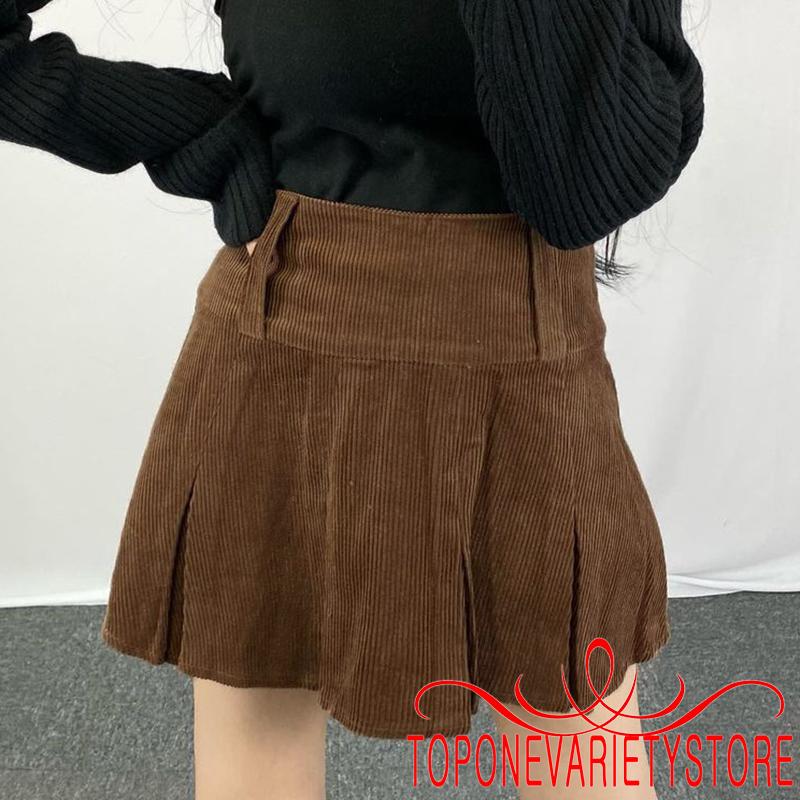 Chân Váy Nữ Lưng Cao Màu Trơn Thời Trang Xinh Xắn