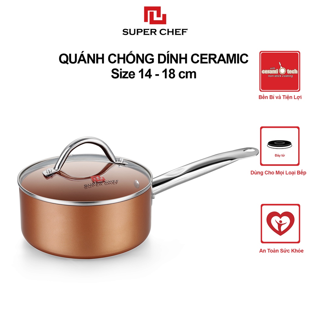 [Mã BMBAU50 giảm 7% đơn 99K] Nồi Nấu Cháo Cho Bé Super Chef Công Nghệ Ceramic Cao Cấp, Bền Bỉ