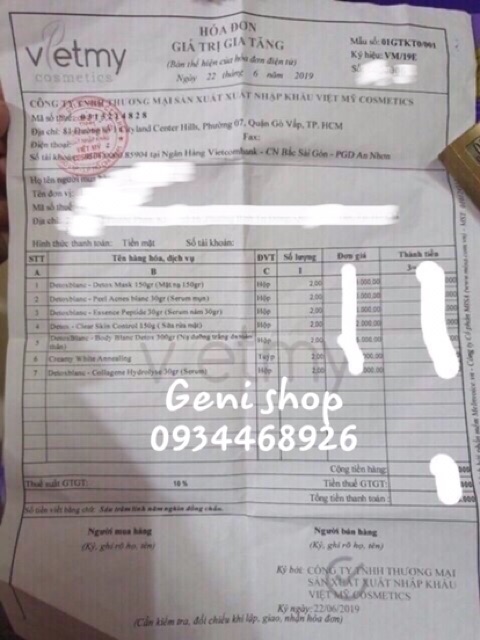 COMBO NÁM 40ml DETOX BLANC SERUM ESSENCE PEPTIDE CHÍNH HÃNG