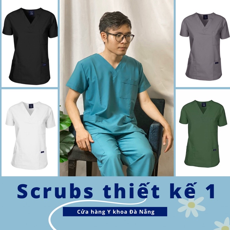 Scrubs Line Pen - Nam / Nữ, đồng phục y tế, điều dưỡng, bác sĩ - Chất vải Kaki Lụa - Size S M L XL XXL - Thương hiệu MU