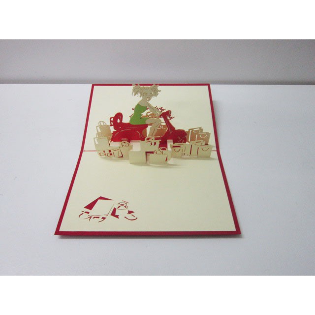 Thiệp nổi 3D handmade, Happy Birthday pop-up card size 10x15 cm BD008