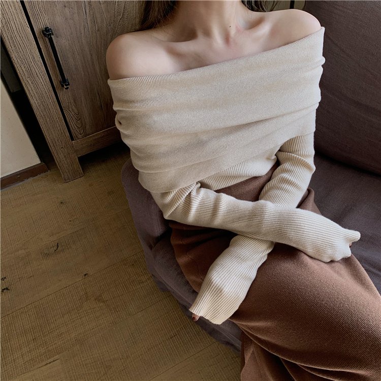 Áo thun tăm trễ vai nữ WIkishop đen nâu be co giãn 4 chiều form ôm ulzzang tôn dáng phong cách hàn quốc C567 | BigBuy360 - bigbuy360.vn