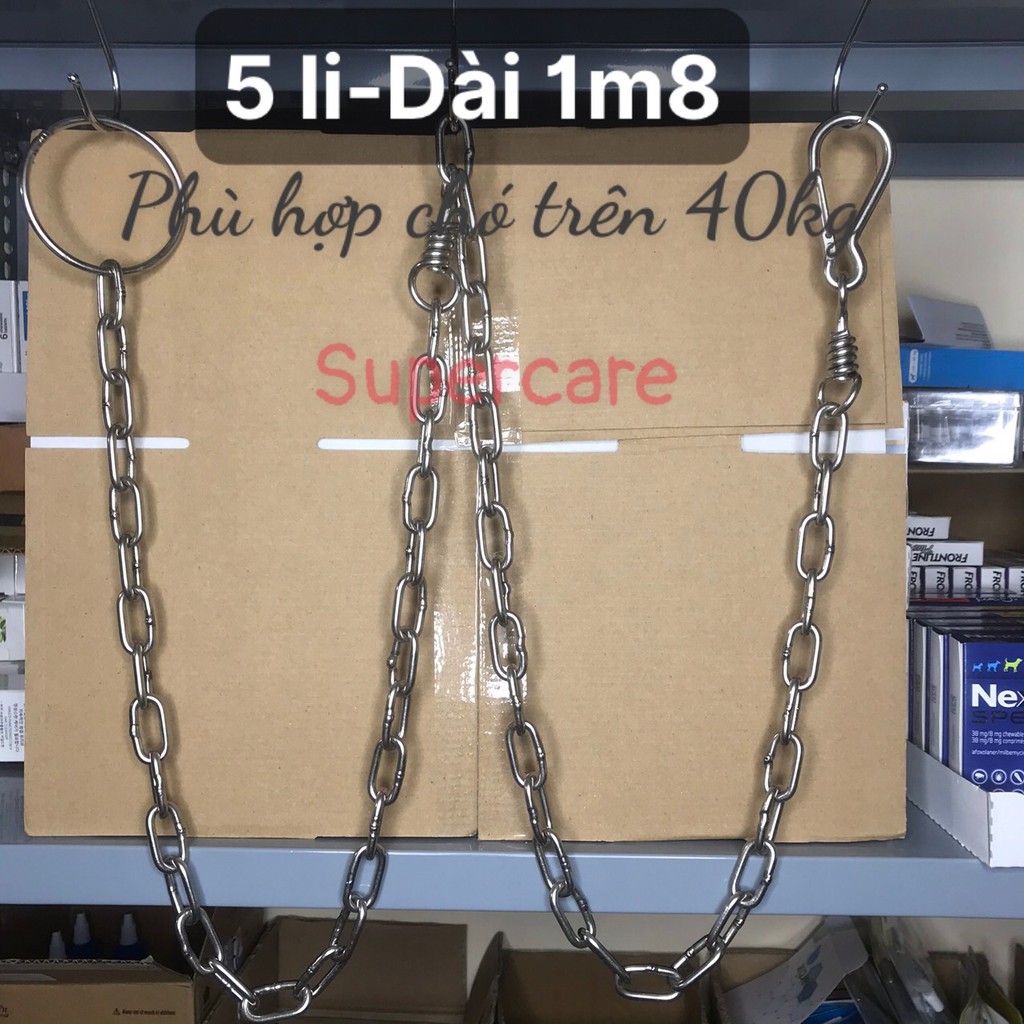 [Mã PET50K giảm Giảm 10% - Tối đa 50K đơn từ 250K] Dây Xích Oval Đủ Kích Cỡ Dùng Cho Chó Trên 10 Kg