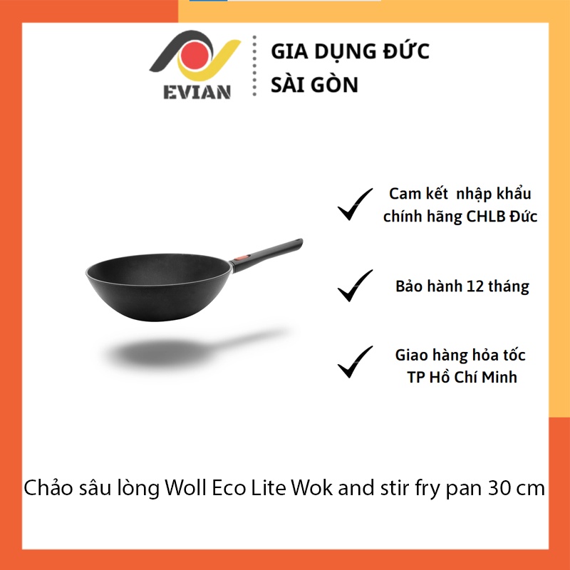 [ HÀNG ĐỨC ] Chảo sâu lòng Woll Eco Lite Wok and stir fry pan 30