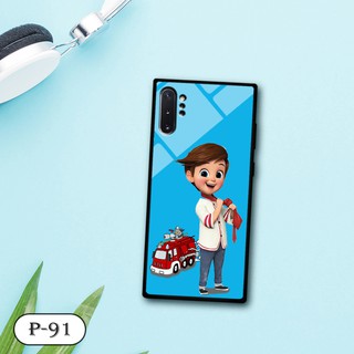 Ốp lưng kính 3D Samsung Galaxy Note 10 Plus- cute