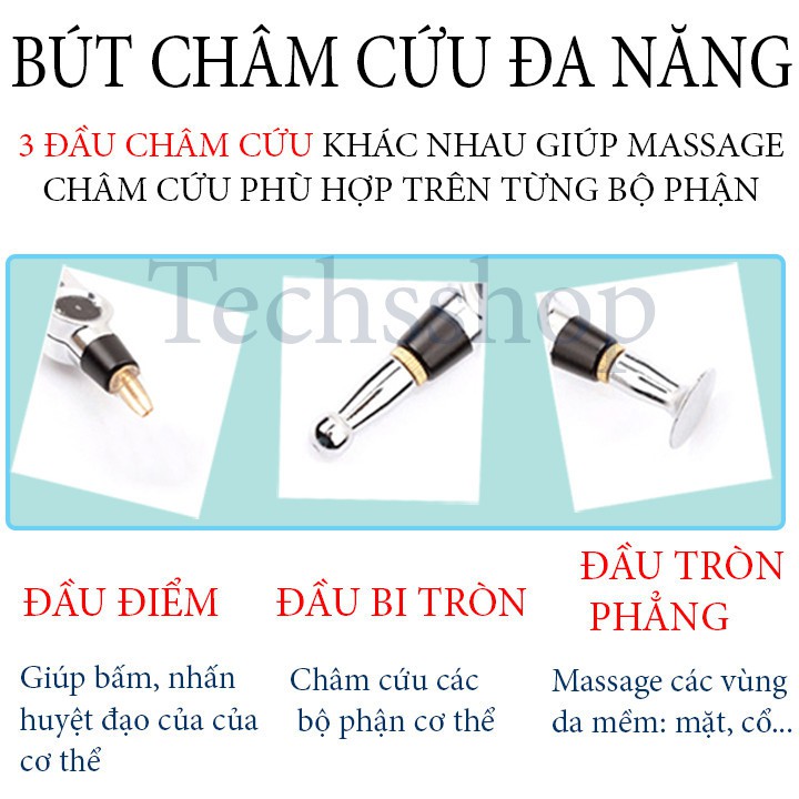 Bút châm cứu trị liệu sử dụng nguồn điện an toàn tự dò Tìm Huyệt Đạo Châm Cứu Điểm Huyệt Xung Điện Trị Liệu