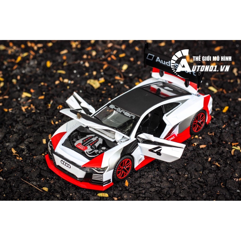 MÔ HÌNH XE AUDI SPORT E-TRON NO.4 WHITE 1:32 CHIMEI MODEL 7151