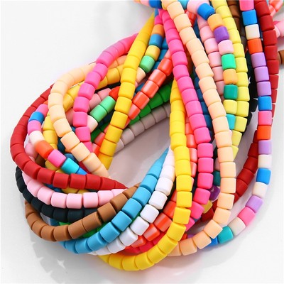 Beadia Chất lượng cao hình trụ hạt đất sét polymer mềm Phụ kiện trang sức Spacer hạt cho làm trang sức DIY