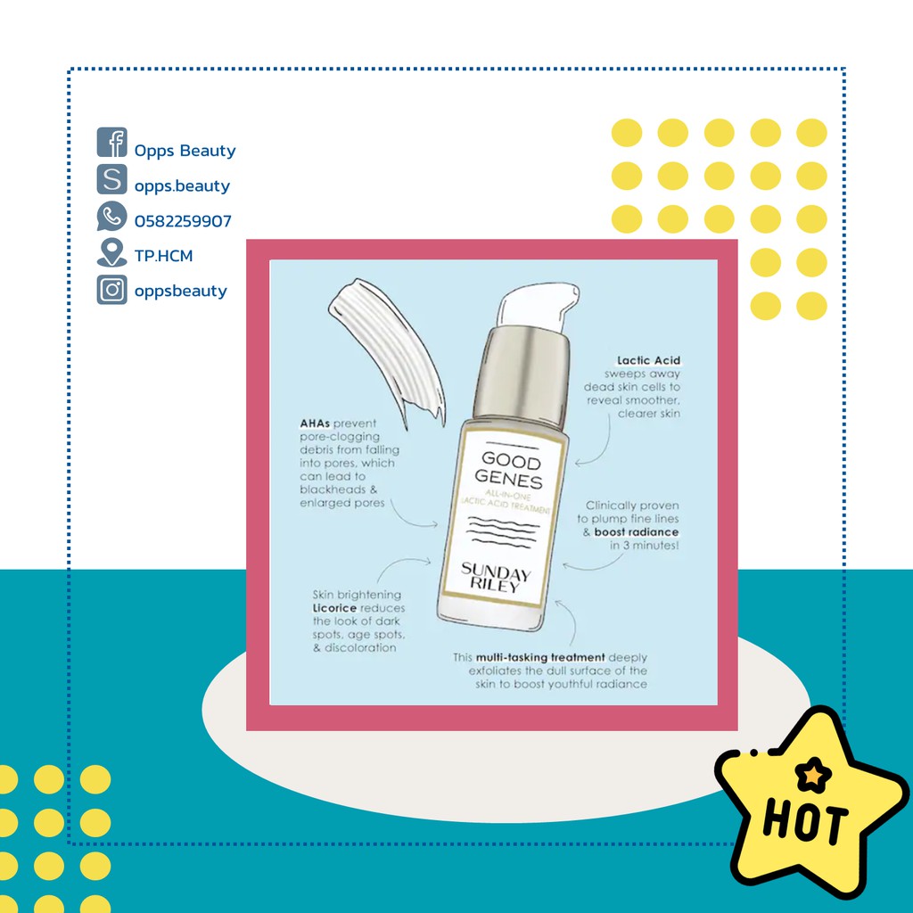 Tinh chất dưỡng da chuyên sâu Sunday Riley Good Genes All-In-One Lactic Acid