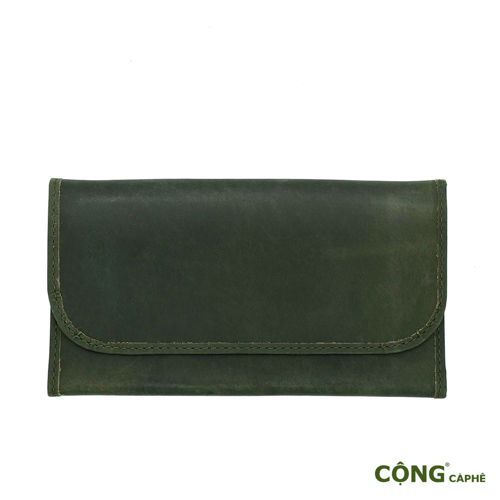 Ví dài cầm tay bằng da thật (có nhiều ngăn đa năng) - Cộng Cà Phê