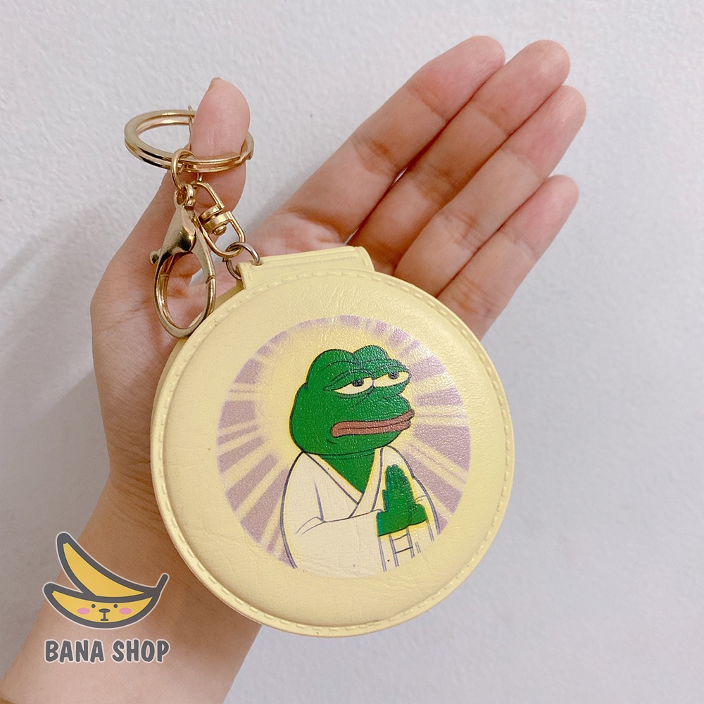 Móc khoá gương ếch xanh pepe sad frog siêu bựa dành cho vozer