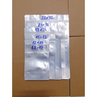 Túi zipper đáy đứng bạc mặt trong mặt bạc 1000g - đựng thực phẩm - mỹ phẩm