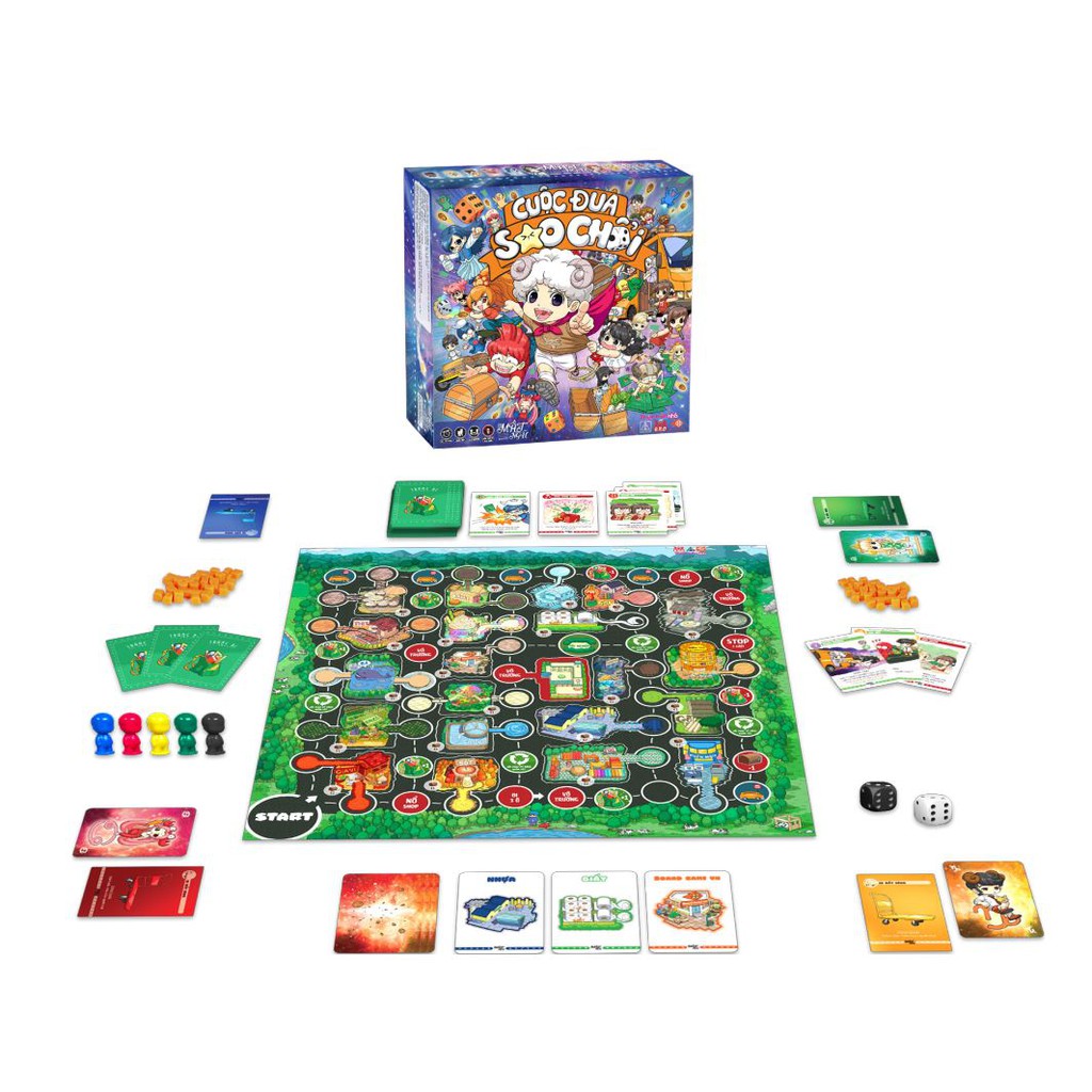 Bộ trò chơi Cuộc Đua Sao Chổi (CHÍNH HÃNG), Dòng Board Game Lớp Học Mật Ngữ 12 Cung Hoàng Đạo, Đồ Chơi Trẻ Em MecoMart