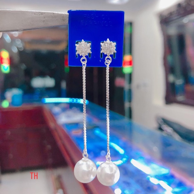 BÔNG TAI NỮ BẠC TA - BÔNG TAI TRAI DÁNG DÀI