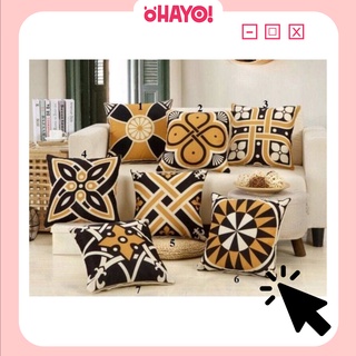 Gối tựa lưng Sofa vuông vải bố canvas trang trí Decor nhà cửa OHAYO cao cấp chống bẩn vỏ gối kèm ruột gối