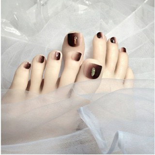 bộ 24 móng chân giả kèm keo