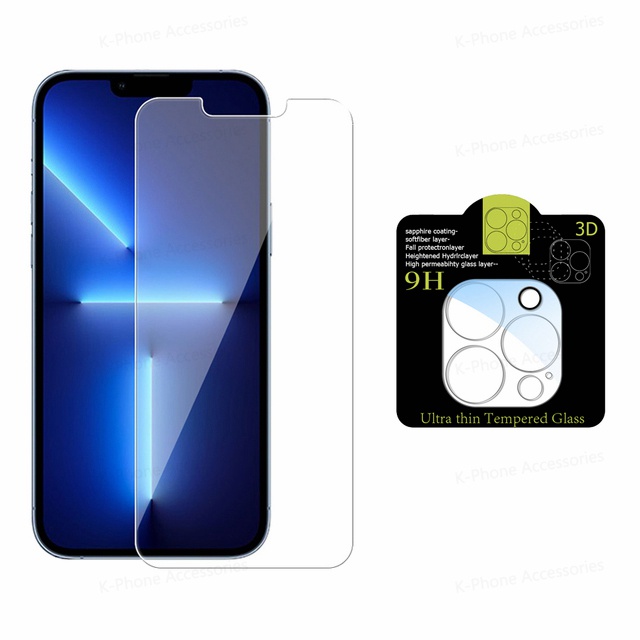 Bộ Kính Cường Lực Trước + Sau 3 Trong 1 Cho Iphone 7 8 plus 14 13 12 11 Pro Max Mini X XS Max